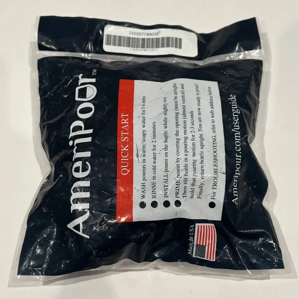 AmeriPour - Liquor Pour Spout - Made in the USA. Free Flow Bar Spouts 3 Pack NEW